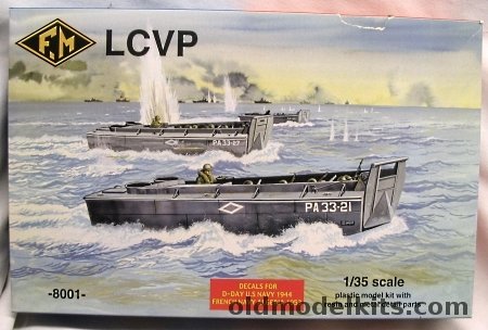 FM 1/35 LCVP Landing Craft D-Day, 8001 plastic model kit